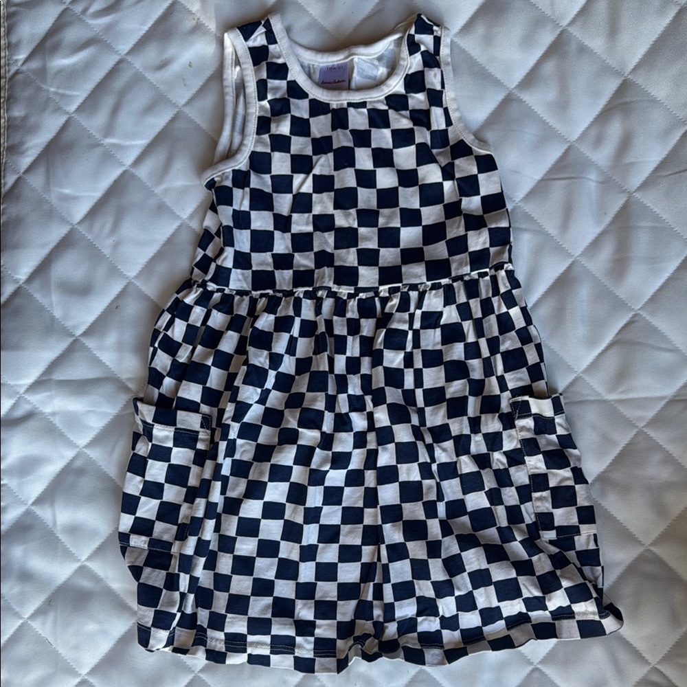 Hanna Andersson’s Blue and White Sleeveless Playground Dress